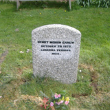 The same headstone after restoration