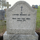The same headstone after restoration