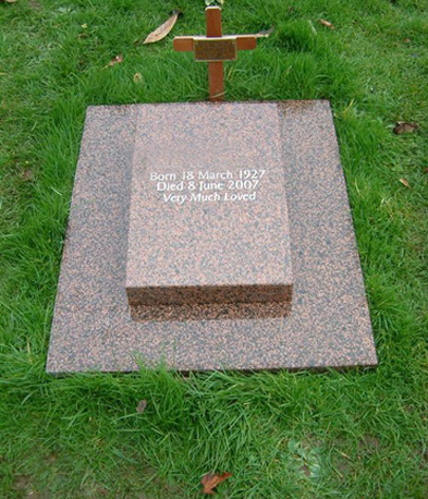 Red granite cremation tablet