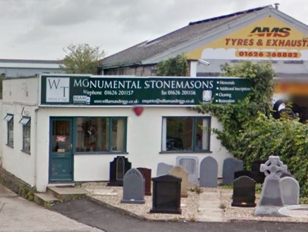 The front of our works with memorials on display